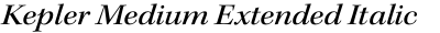 Kepler Medium Extended Italic Subhead